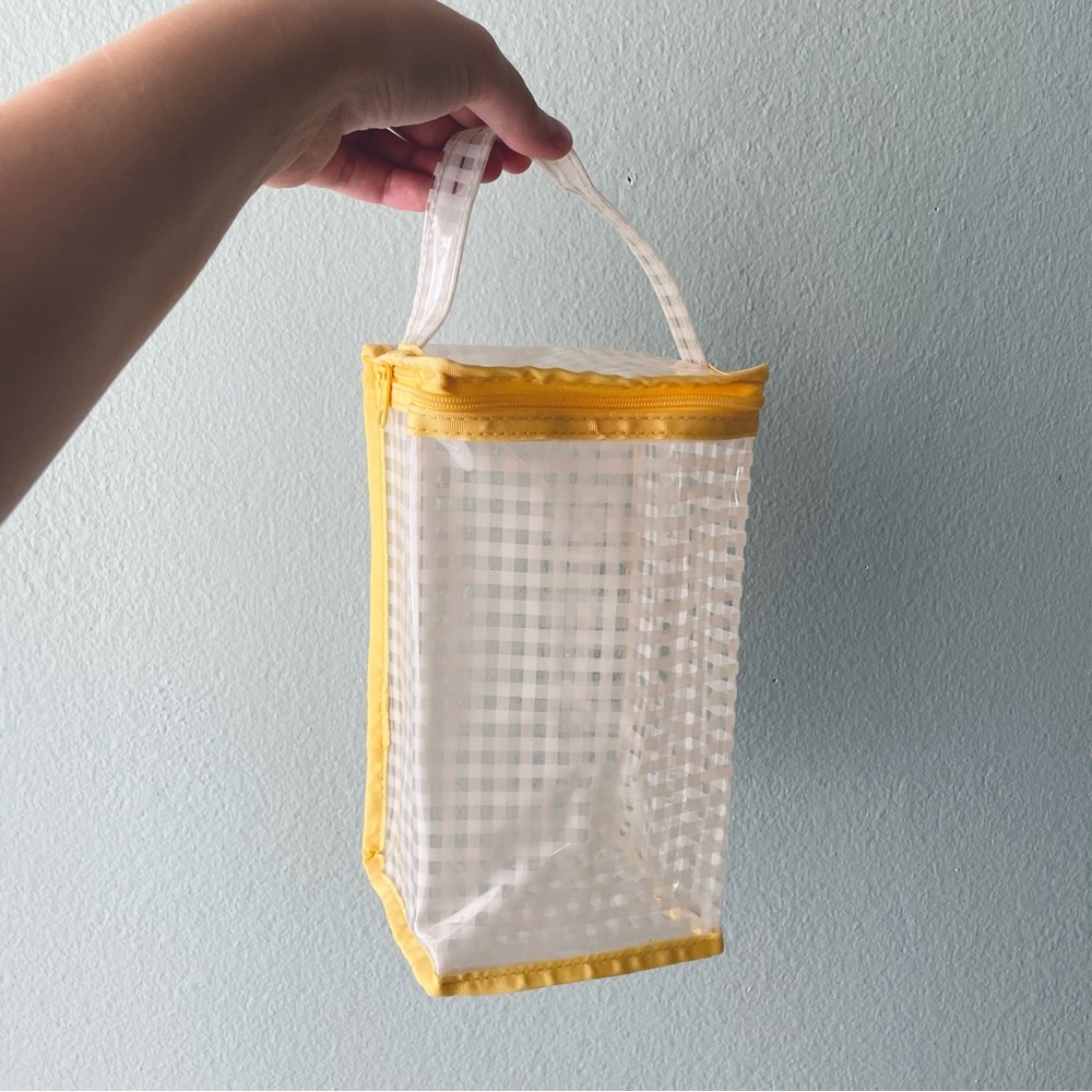 ♦️FREE w/ Purchase | Mary Kay | Clear Plaid Plastic Vinyl Bag